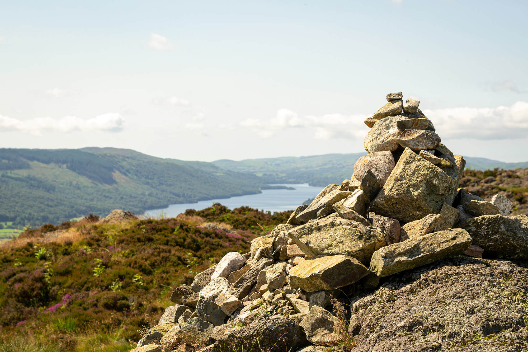 Image: Holme fell summit looking down on Coniston Water